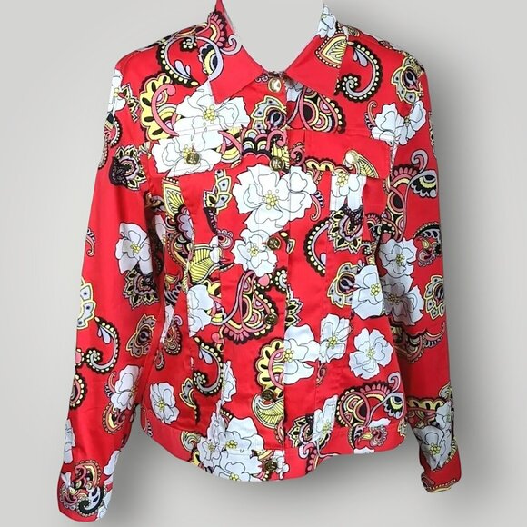 Island Republic 2 Pc Set Woman's Jacket 12 Pants 6 Cotton Blend Pant Suit - Picture 3 of 16